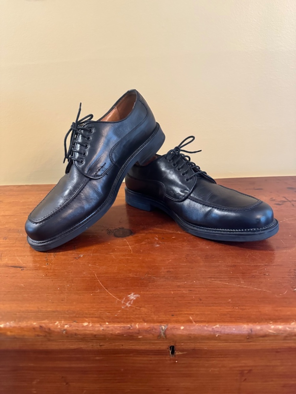 Bostonian Strada Black Oxford Mens Dress Shoes Italian Size 11. 5 M